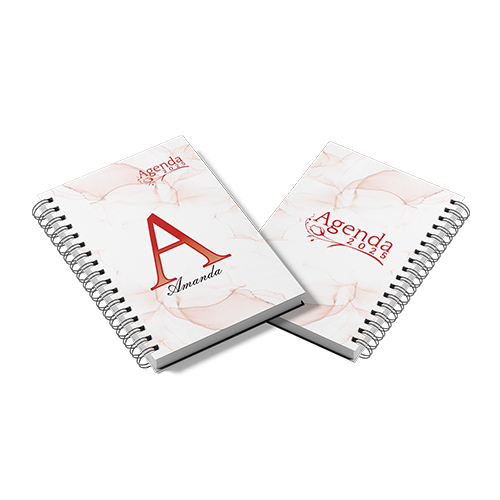 Agenda-Capa-e-Miolo-PERSONALIZADOS-Lombada-ou-Wire-O--Floral-13-15.5-x-21.5-Frente-colorida-(4x0)-Couche-150g-(Brilho)